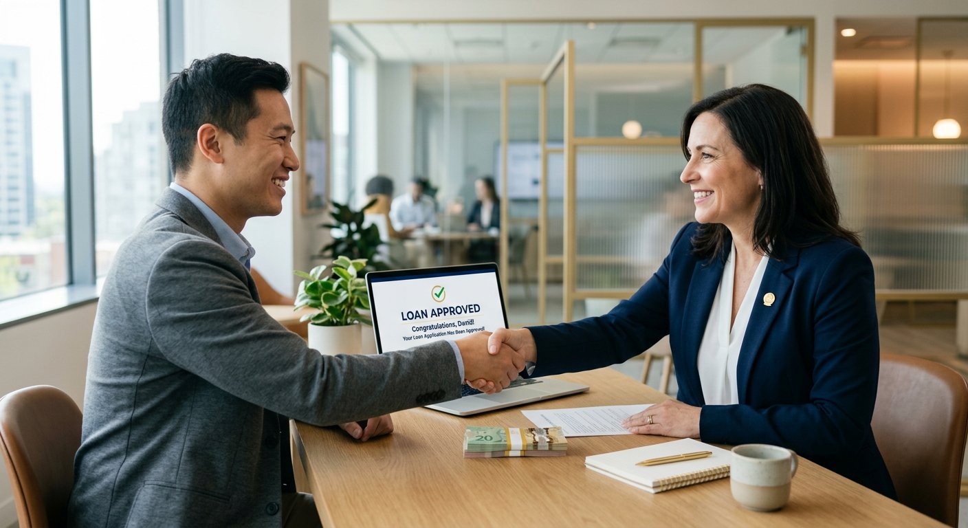 Personal loan advisor meeting a client